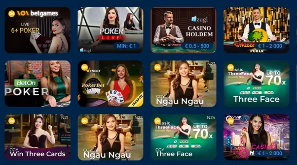 Poker s živým krupiérem v kasinu Mostbet