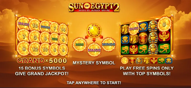 Rodadas grátis no slot Sun of Egypt 2 do Mostbet