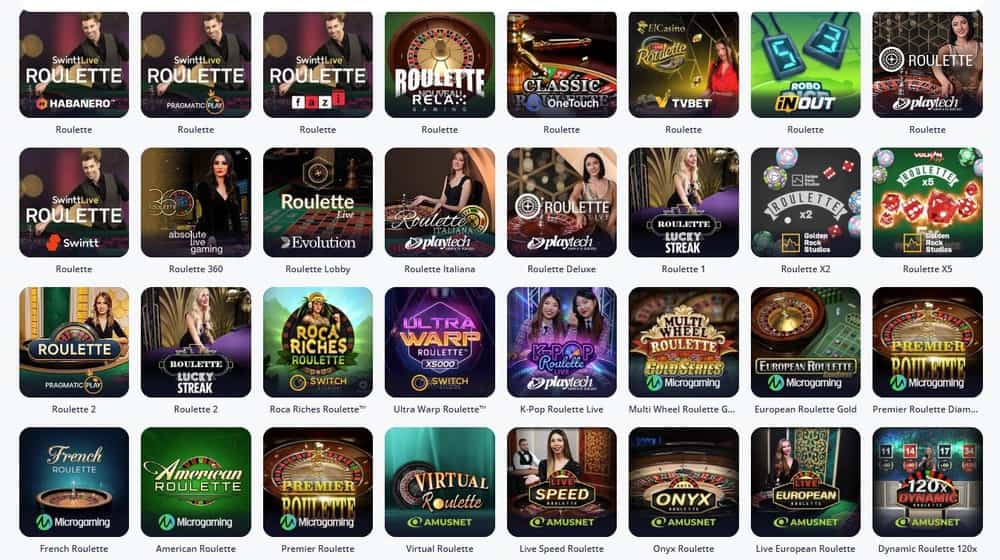 Amplia selección de ruletas en Vulkan Vegas Casino