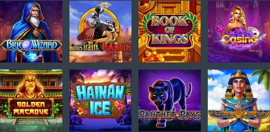 iconos de juegos populares del sitio web del casino